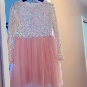 Sequin long sleeve dress